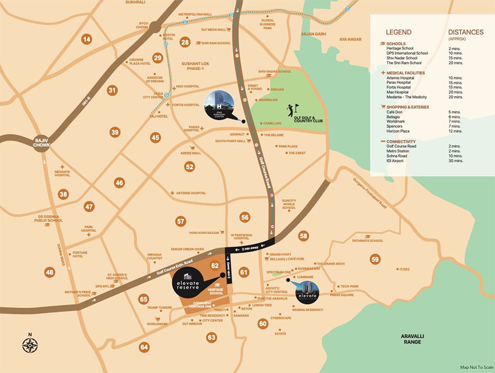 Conscient Hines Elevate Reserve Location Map